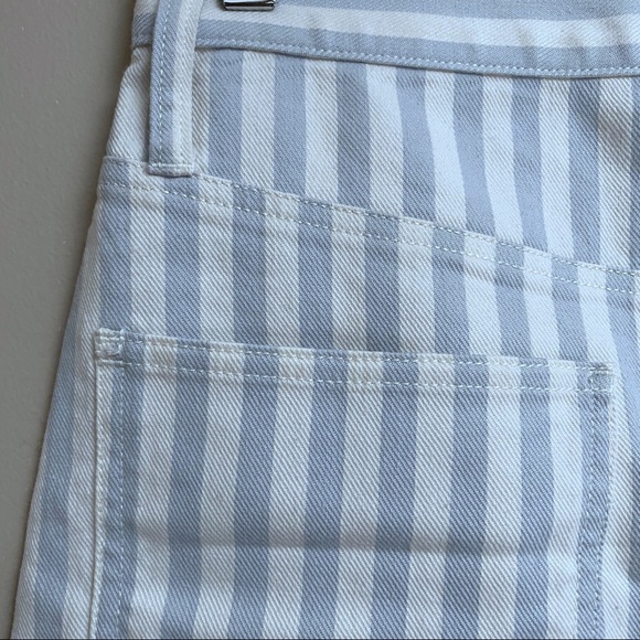 Madewell light blue and white striped denim skirt - Picture 7 of 8